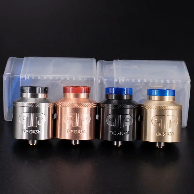 QP Design Kali 28mm RDA Limited Edition Rebuildable BF Squonk Tank Atomizer Adjustable Airflow Dual Coil 810 Drip Tip Vape Ecig