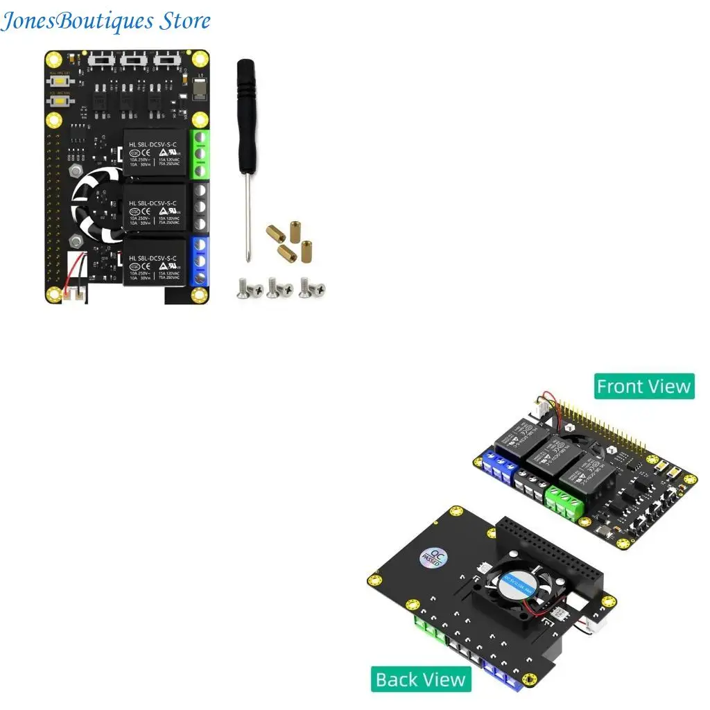 Expansion Board Power Relays Module for A+ 3A+ 2B 3B 3B+ Relays Expansion Card With Double Fan LEDs W8KE