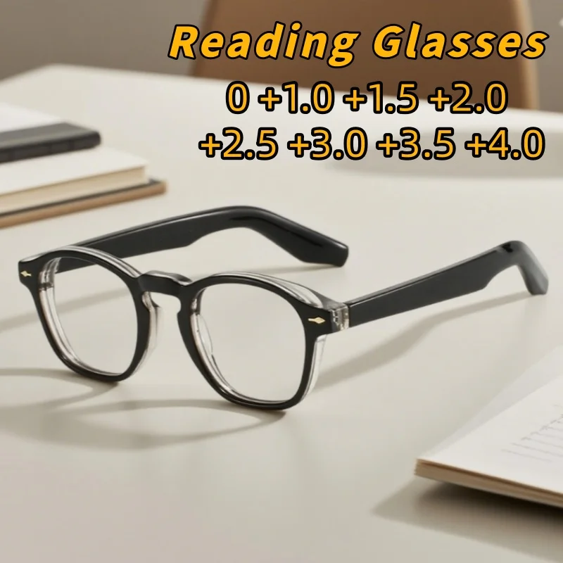 

2025 New Fashionable Square-Frame Anti-Blue Light Presbyopia Glasses Unisex High-Definition Reading Glasses 0 To +4.0