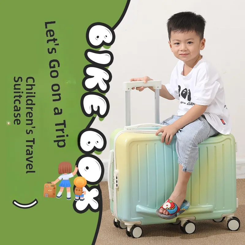 Children's Luggage Suitcase Trendy Unisex Travel Bag with Password Lock And Four-Way Wheels Durable Carry-On for Boys And Girls