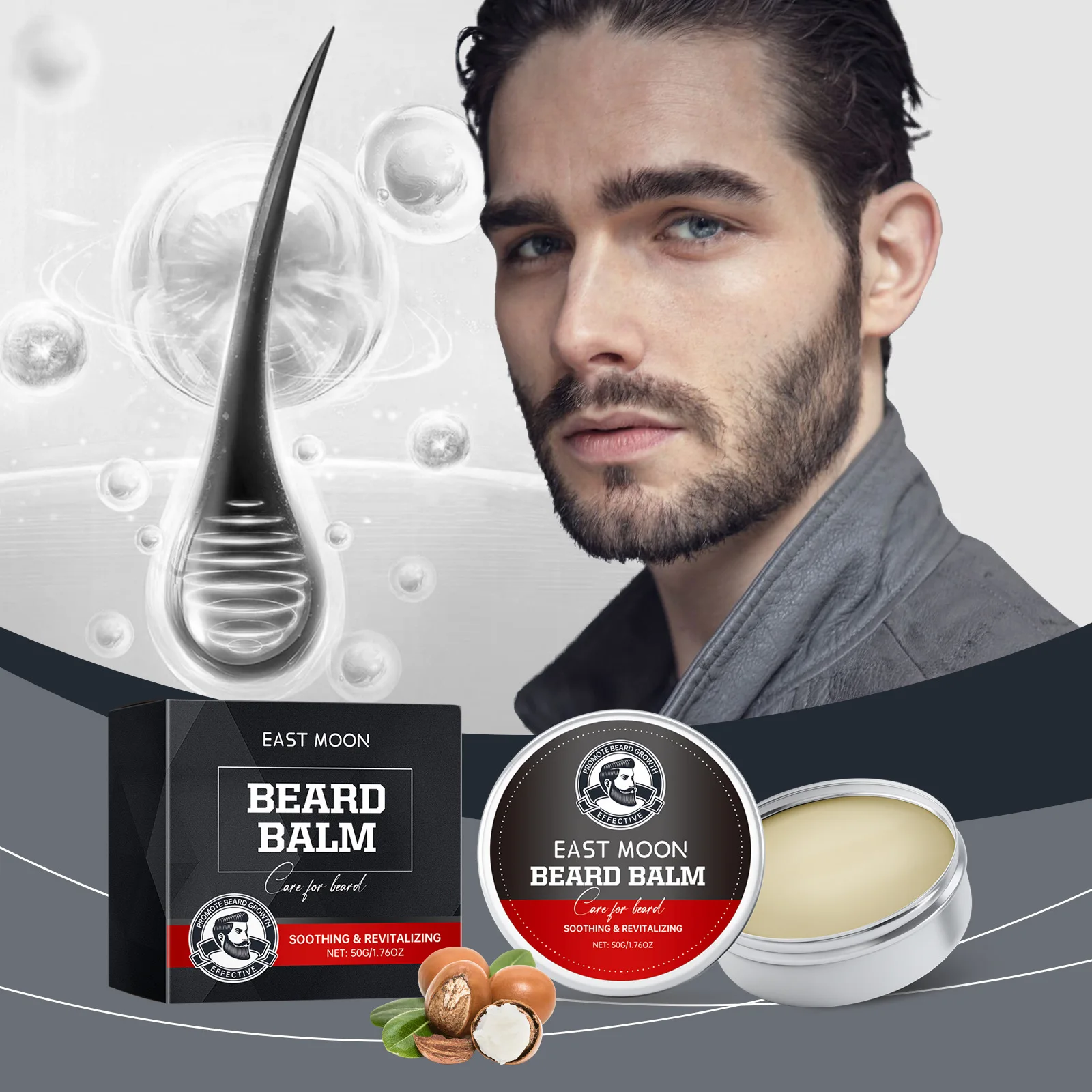 

Beard Care Balm for Men - Moisturizes Soothes Itching Promotes Growth Softens & Nourishes Beard Gentle & Non-Irritating Formula