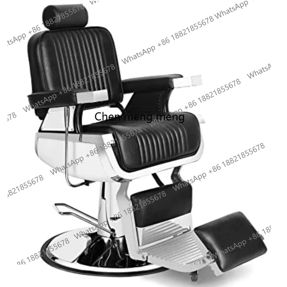 

premium burgundy heavy-duty haircut chair, aluminum alloy barber shop chair can be reclined and rotated