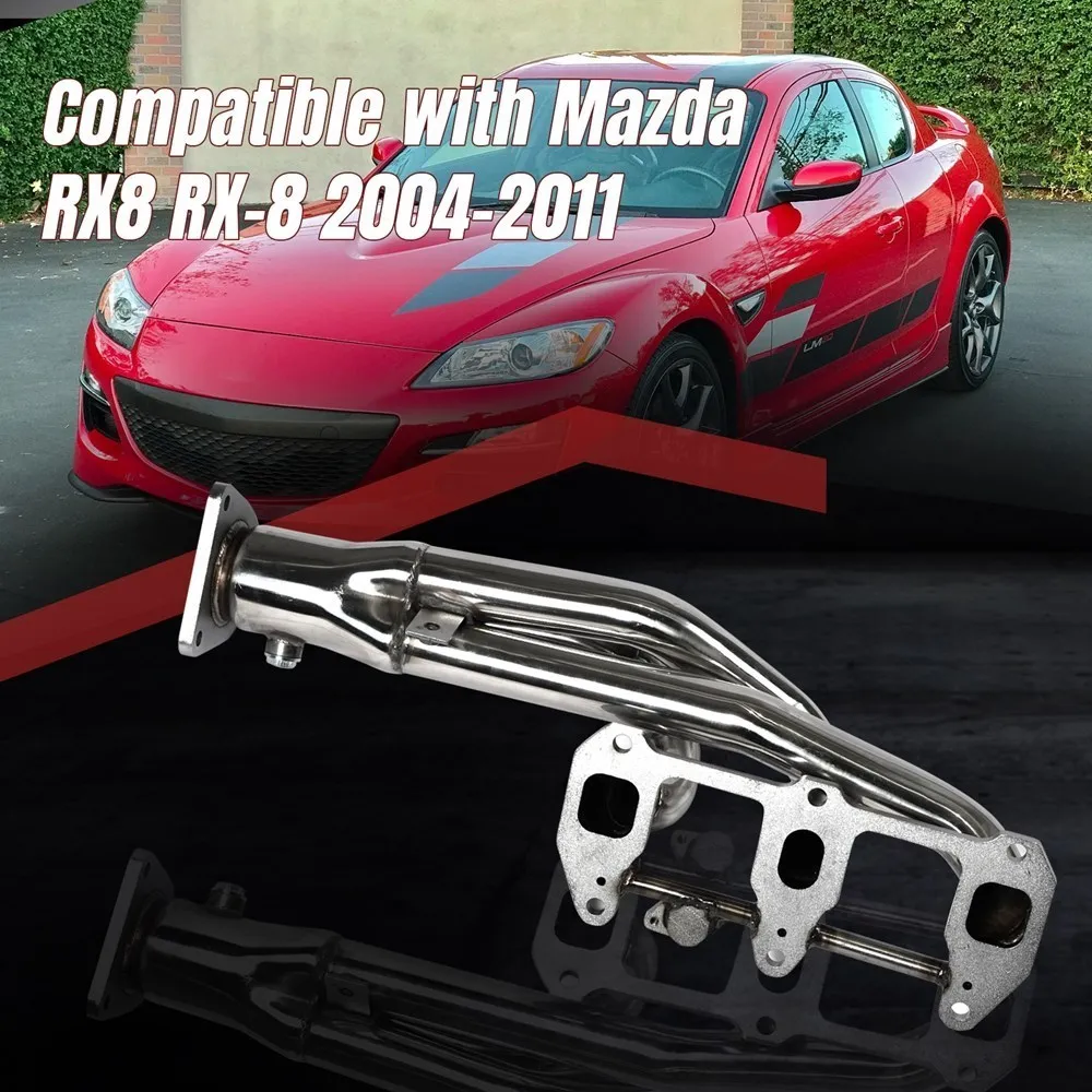 Kolektor wydechowy ze stali nierdzewnej dla Mazda RX8 RX-8 1.3 SE3P 2004-2011 głowica wydechowa 192 231 KM