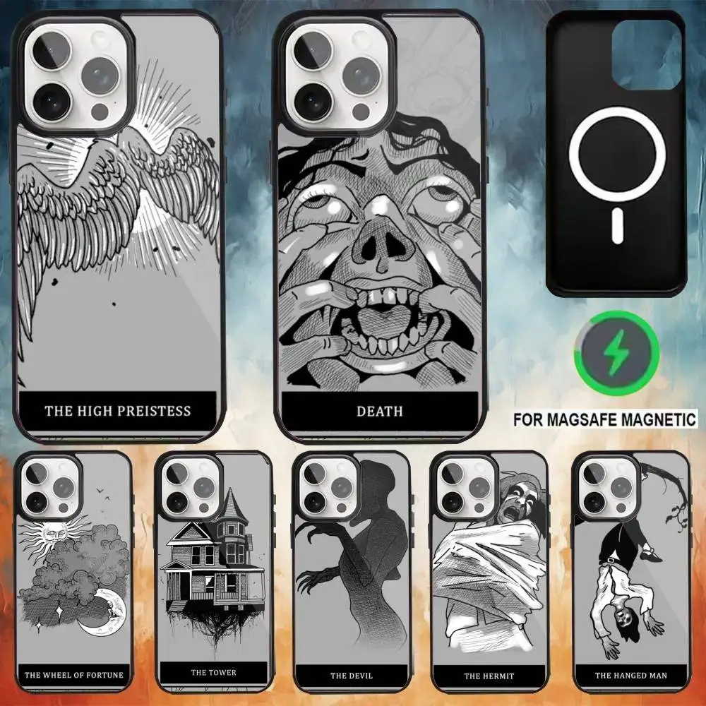 P-Phasmophobia Tarot Card  Phone Case For iPhone 17,16,15,14,13,12,Plus,Pro,Max For Magsafe Magnetic Wireless Charge