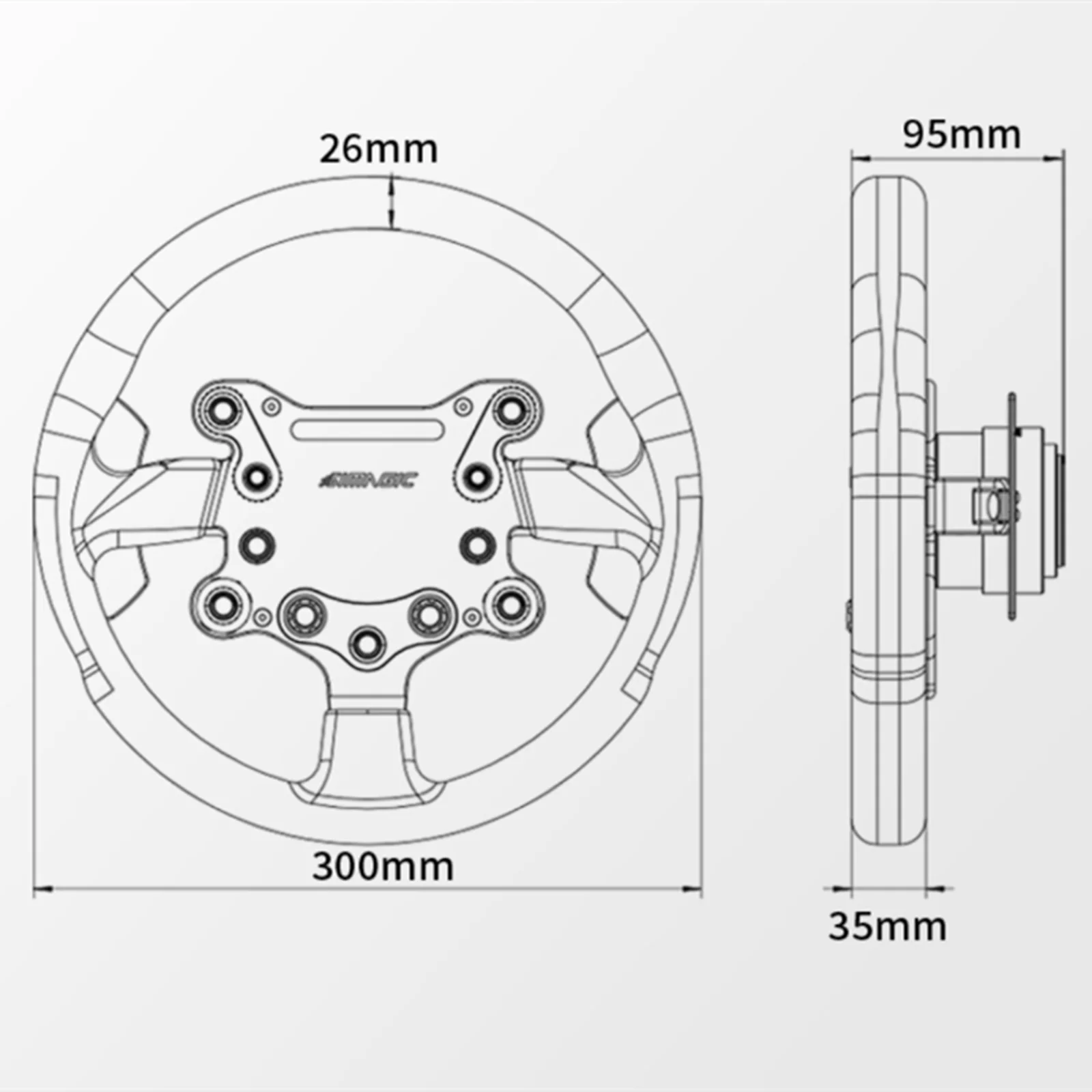 RGB Direct Drive Racing Simulator Steering Wheel Simagic GTS Steering Wheel Disc Single Paddle