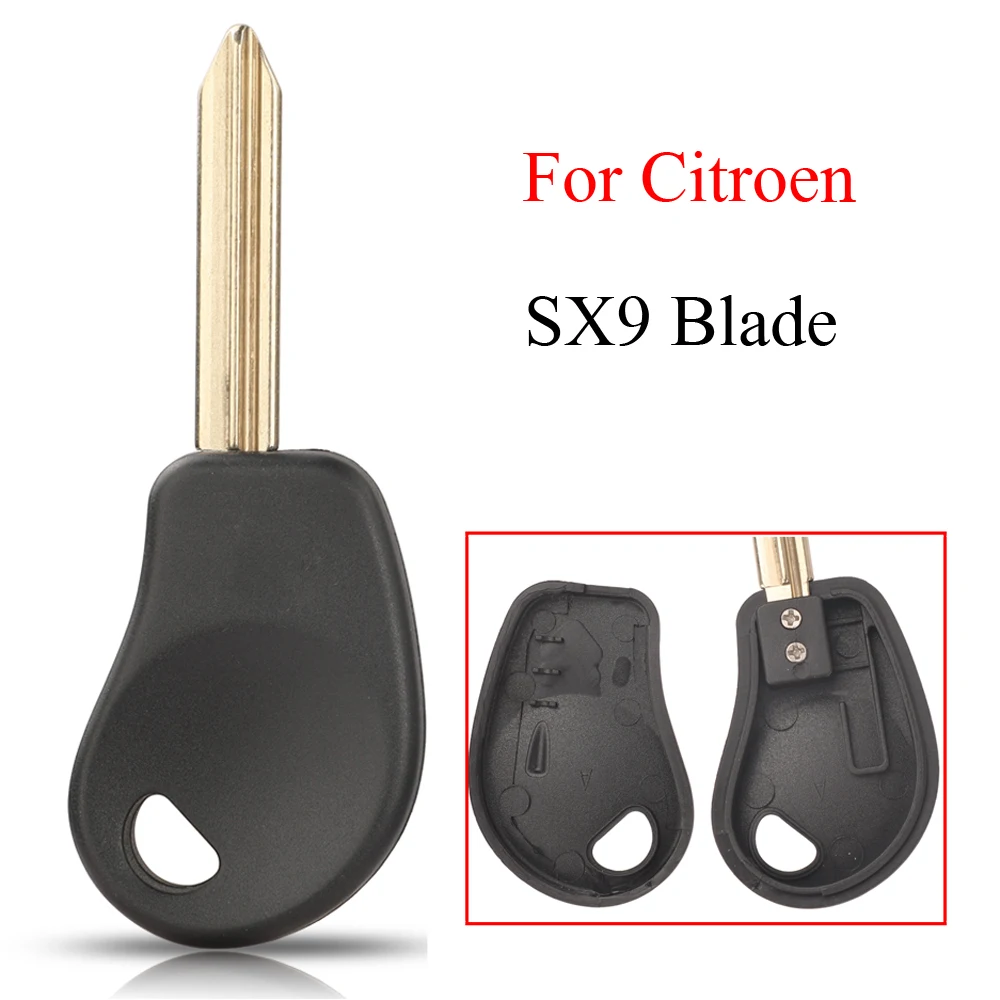 jingyuqin Transponder Chip Key Blank For Citroen Saxo Jumpy Despatch Picasso C5 C6 Berlingo With Uncut SX9 Blade Replacement