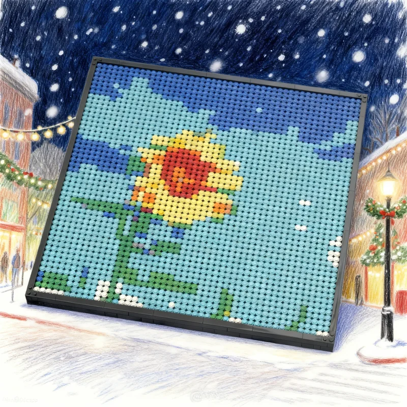 

2711pcs MOC Sunflower Photo Art Model Building Blocks Construction Christmas Gifts Toy Creative DIY Idea Assemble Architecture