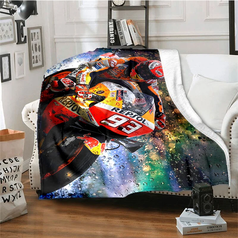 Motorcycle Racing Driver Blanket Children's Blanket High Quality Flannel Blanket Soft and Comfortable Home Travel Blanket