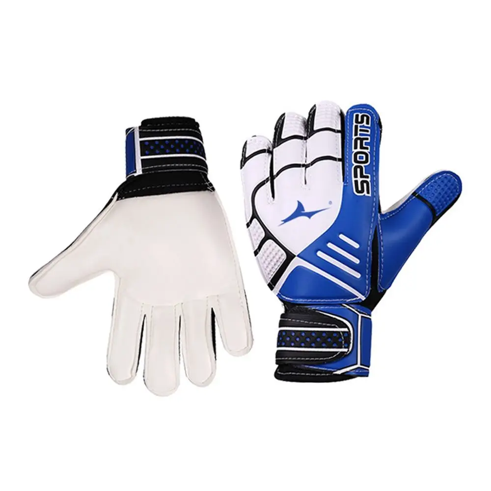 

1 Pair Men Gloves Anti-Slip Kids Goalie Gloves Size 5-10 Rubber Goalkeeper Gloves Soft Adjustable Play Soccer