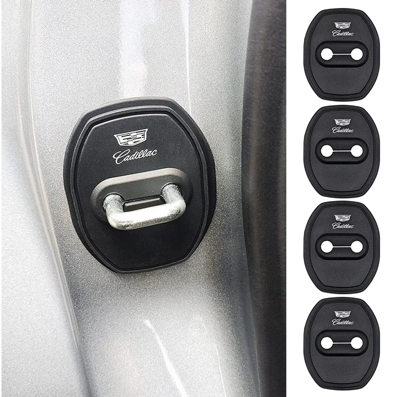 4pcs silicone door lock buckle protective cover door protection suitable For Cadillac Escalade CT6 XT5 XT6 DTS SLS XLR ATS SRX