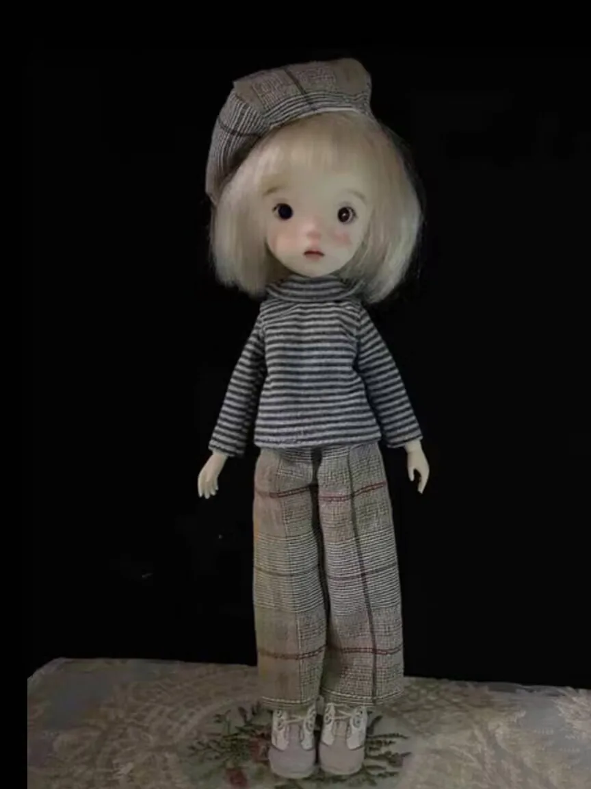 2pcs vintage style Blythe/landoudou T-shirt+pants (Fit for azone,Pullip,Ob22,24,26, Licca) - Detail 1