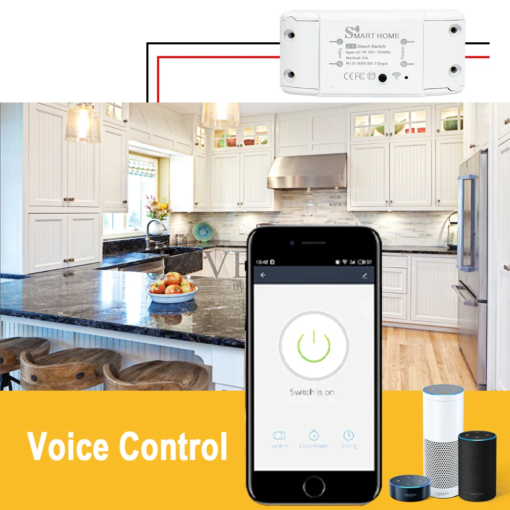 Tuya WiFi Smart Switch APP Wireless Controller 90-250V 220V Universal Breaker Timer Smart Leben Arbeit Schalter