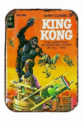 Metal Tin Sign 8 x 12 1933 King Kong comic book - Vintage Look