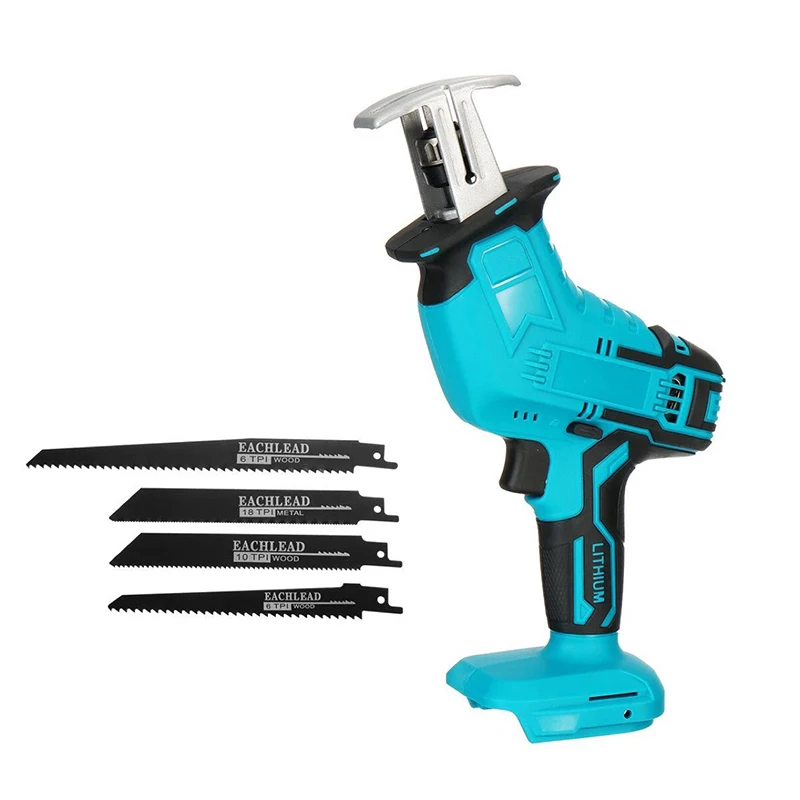 Cordless Electric Reciprocating Saw Variable Speed Metal Wood Cutting Tool Electric Saw For Makita 1.5A Battery (No Battery)