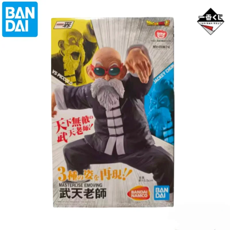 

В наличии 100% Bandai Original Lchiban Kuji Strong Bonds Master Roshi, трехголовая статуя Krillin Goku, модель персонажа аниме