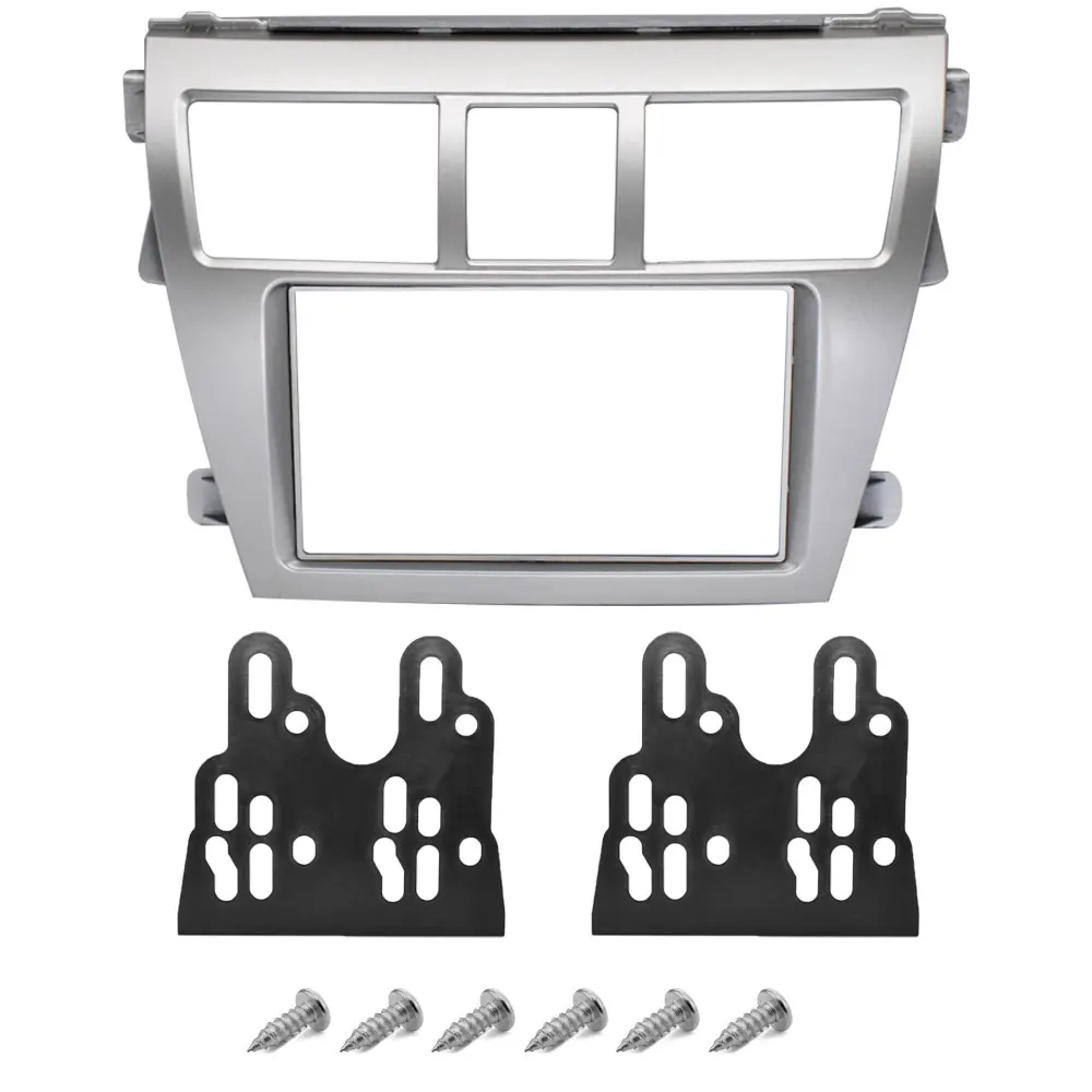 

2 DIN Car Stereo Radio DVD Player Frame Fascia Panel Trim for Toyota Vios 2007-2012, Belta 2005-2008, Yaris Sedan 2006+