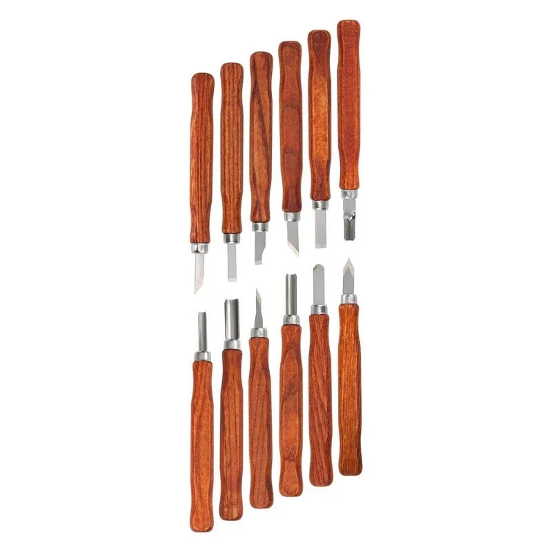 Woodworking Carving Knife Set Professional 12 PCS Carving Chisel DIY Wooden Handicraft Carved Tools Multifunctional Carved Tool