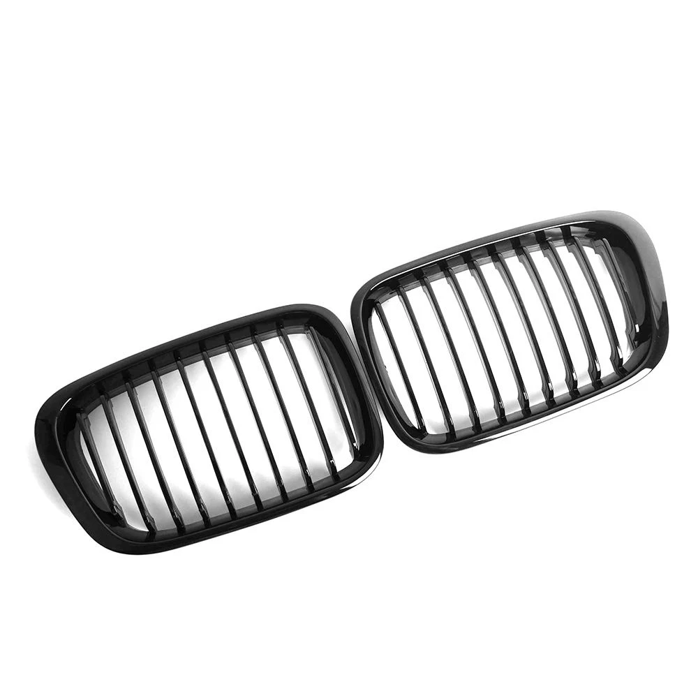 

Глянцевая черная решетка радиатора ABS для BMW E46 M3 1998-2002, одинарная, с сетчатыми вставками, центральная, для бампера, автоаксессуар