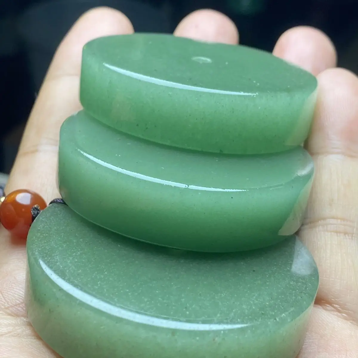 الطبيعية دونغلينغ اليشم سوار القلب السلامة مشبك مقبض قطعة عين القط