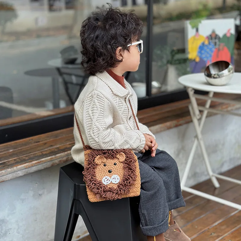 Children Messenger Bag Knitted Bag Children Cartoon Shoulder Bags Mother Kids Bags for Girl Women Bags Wallet Bolsas Para Niños