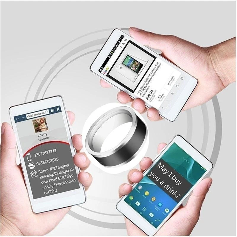 Multifunctional NFC Finger Ring Intelligent Wearable Connect Android Phone Equipment Waterproof Smart Ring