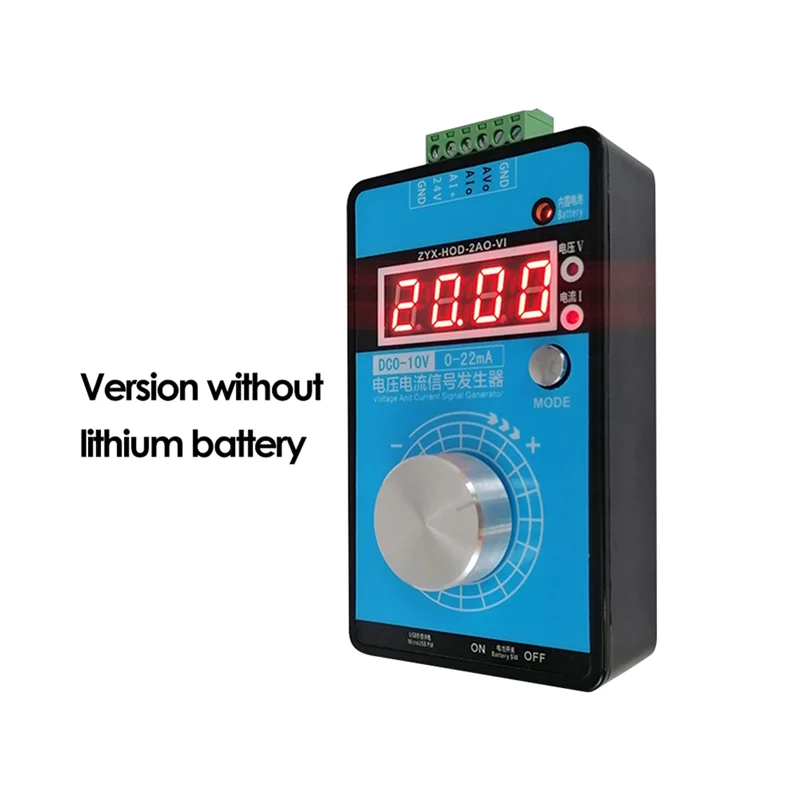 Tools 0-5V-10V 0-20MA/4-20MA Signal Generator Adjustable Current Voltage Analog Signal Sources Output 24V(No Battery)