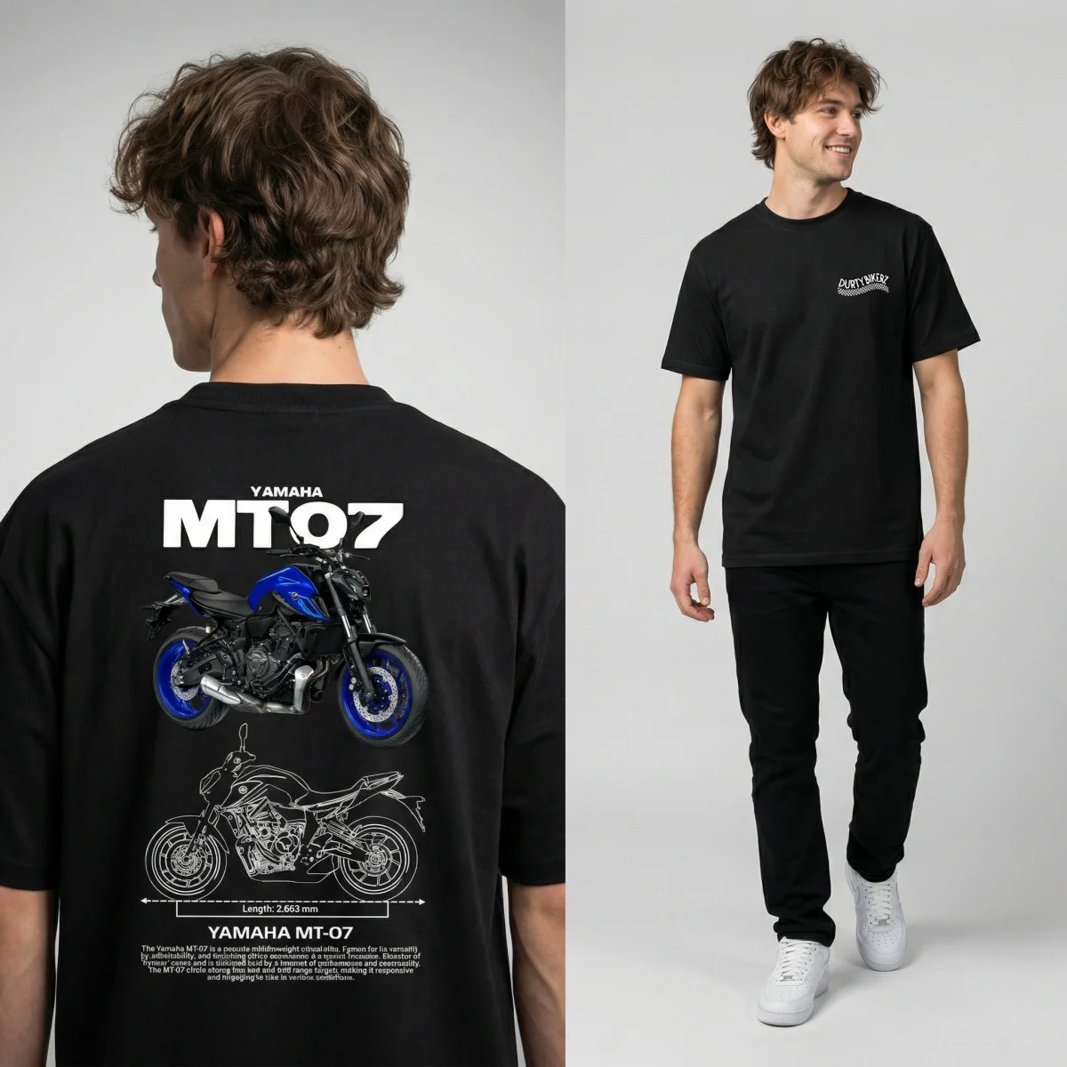 Yamaha MT 07 Racing Motorcycle Brand T-Shirt Men Women Graphic Tee Cotton Summer Streetwear