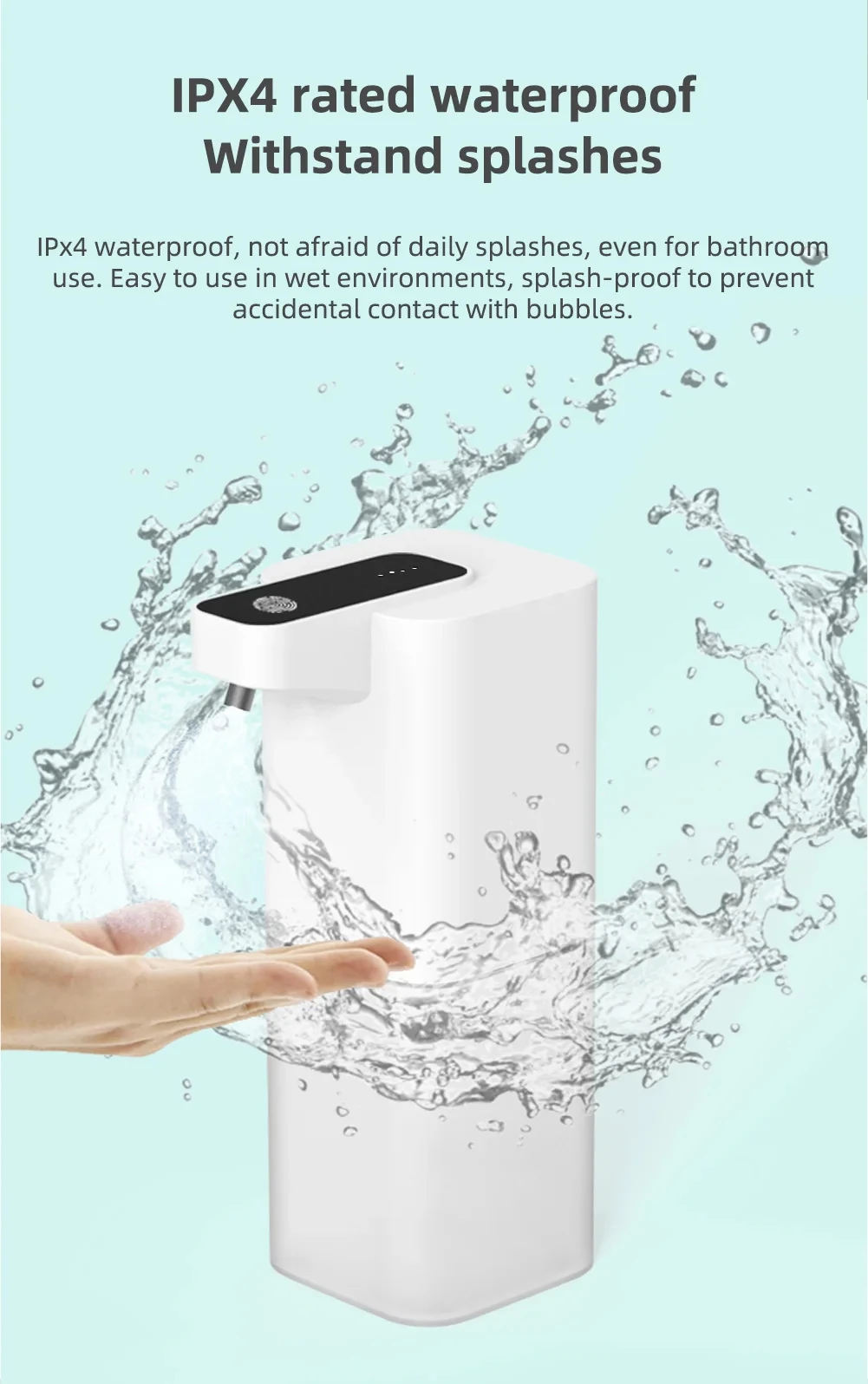 Touchless Automatic Foam Hand Sanitizer Dispenser USB Rechargeable Infrared Induction Soap Pump Bathroom Kitchen Use