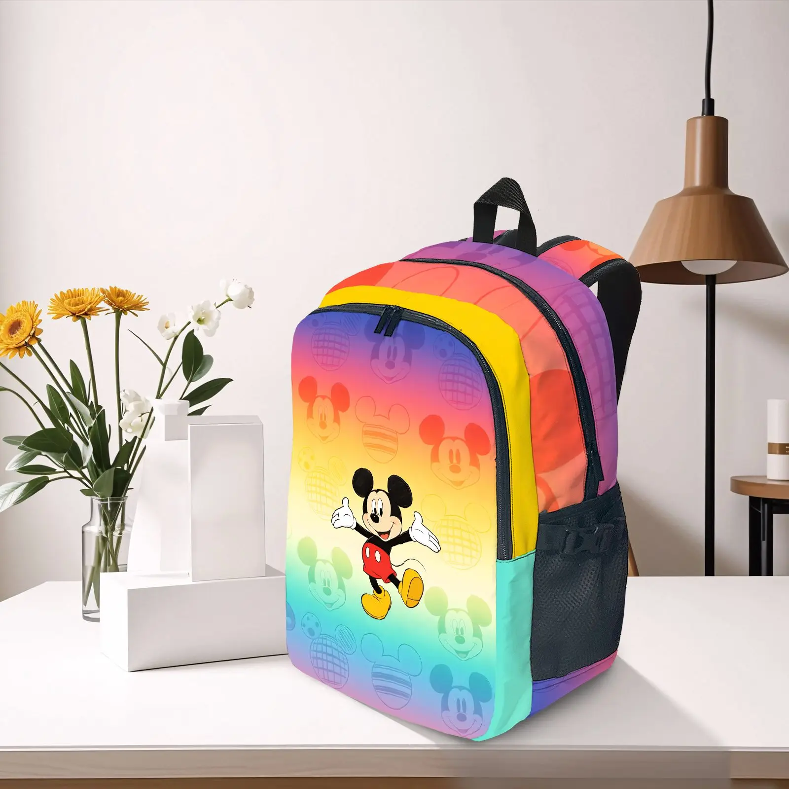 Disney Mickey Computer Backpack, Fashionable and Simple, Unisex, Large Capacity, High-Quality Daily Use Gift