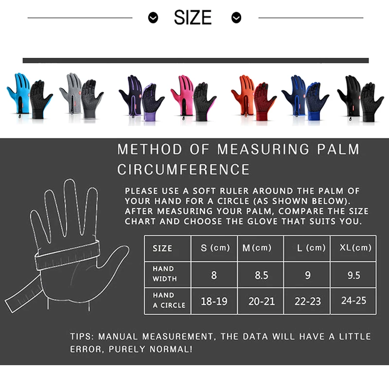 Thermal Winter Gloves For Men Women Touchscreen Warm Outdoor Cycling Driving Motorcycle Gloves Windproof Non-Slip Womens Gloves