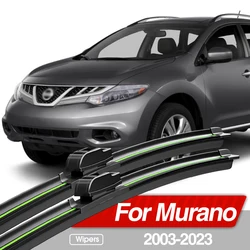 For Nissan Murano Z50 Z51 Z52 2003-2023 Front Windshield Wiper Blades 2pcs Windscreen Window Accessories 2005 2006 2007 2009