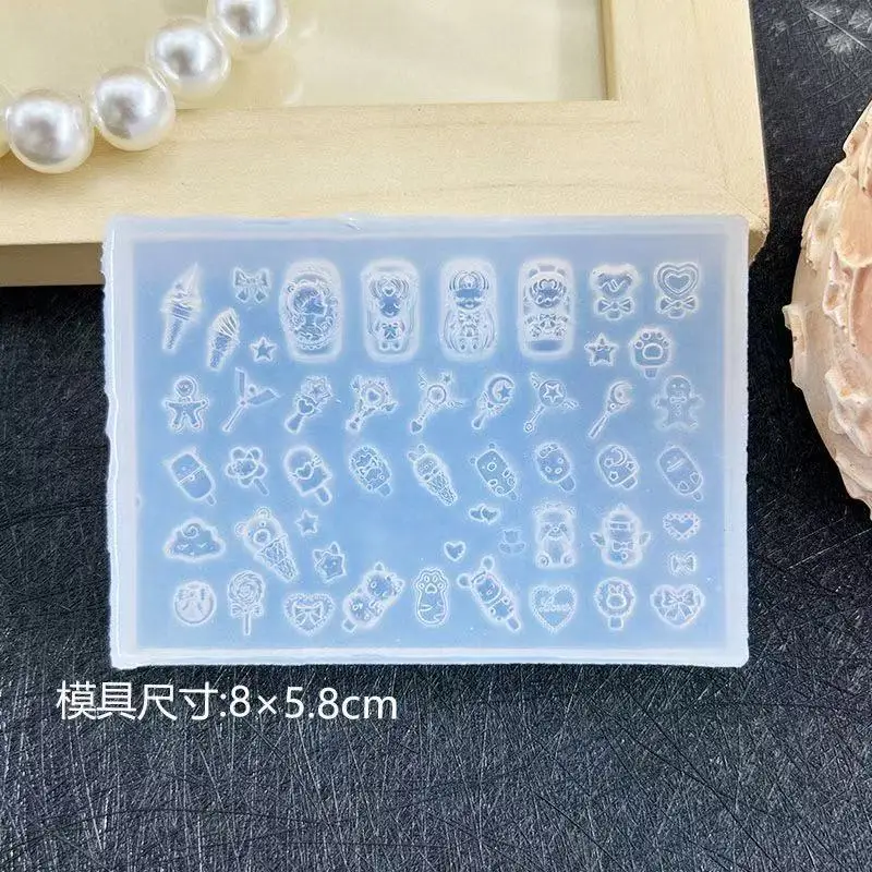 1 szt. Hello Kitty Piękne Dziewczyny Forma Akrylowa 3D do Paznokci Ozdoba Paznokci DIY Silikonowy Szablon do Paznokci Forma do Paznokci