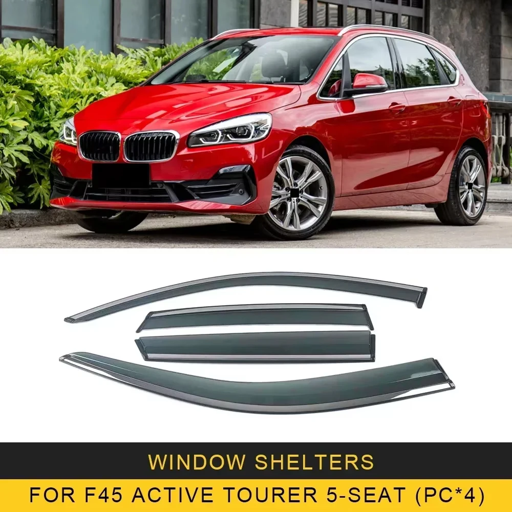 

Chrome Strips Rain Guards for BMW 2 Series Active Tourer F45 F46 2014-2021 Window Visor Wind Deflectors Door Visor Vent Shades