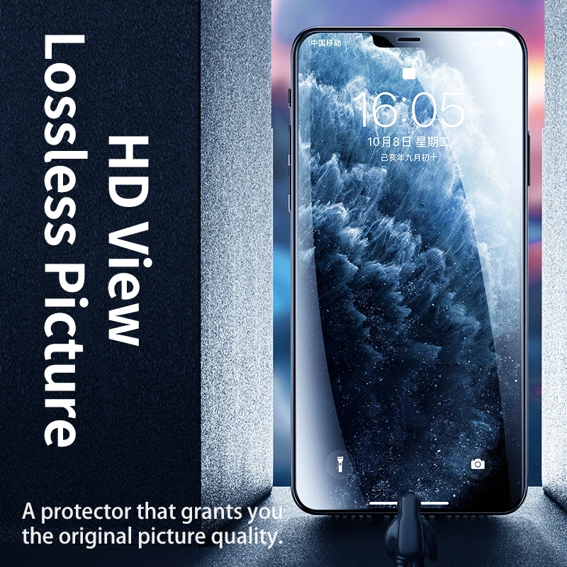 Remax 9H Tempered Glass Full Screen Protector For iPhone 15 15Pro For iPhone 14 14Pro/13/12 Series