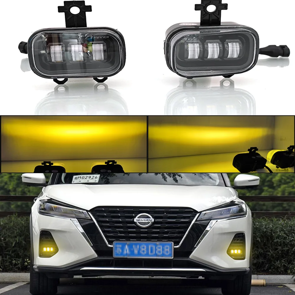

car accessories bupmer head light for Nissan Kicks daytime light rogue LED 2021~2023y X Trail fog for NISSAN X-Trail headlamp
