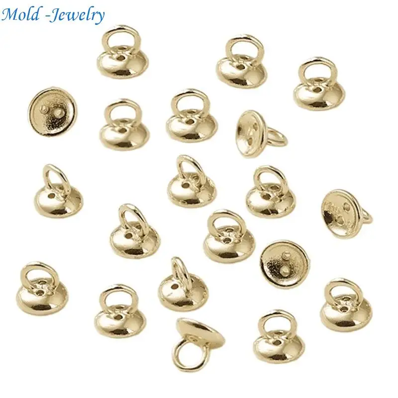 

69HB Pearls Ending Clasps Alloy Fasteners Sturdy Crafting Supplies Pearls End Tips Accessory for Elegant Jewelry Creation