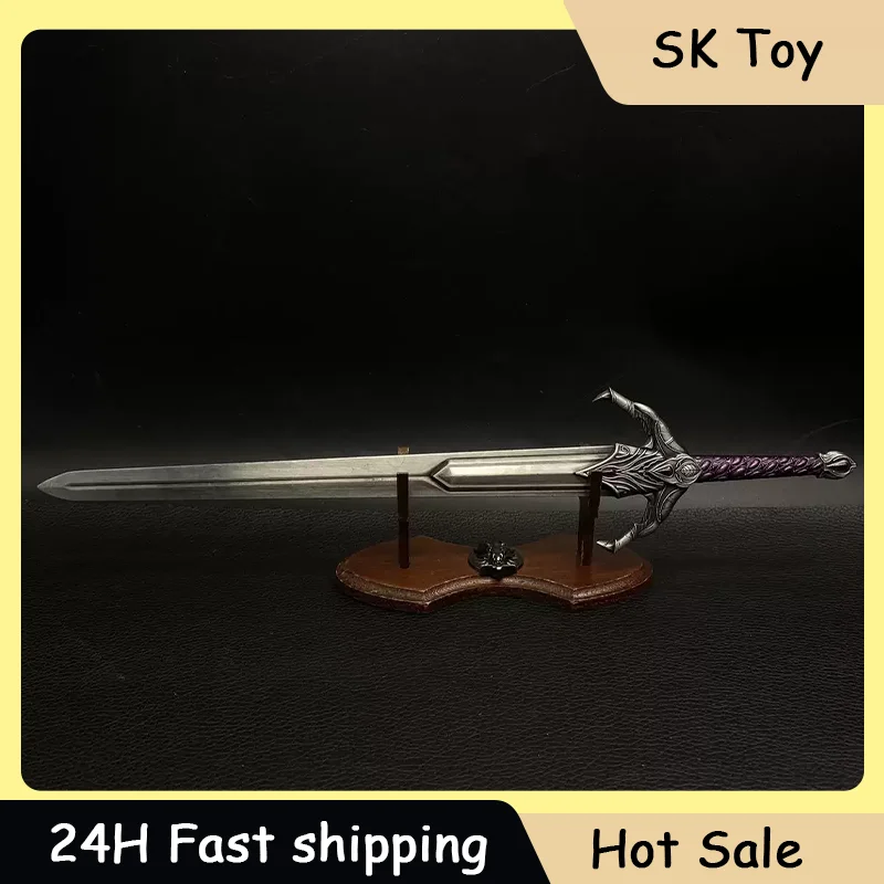 30cm Umbra Game Sword Desktop Ornament Zinc Alloy Unsharpened Knife Toy Decorations Optional Display Stand Boys Gifts