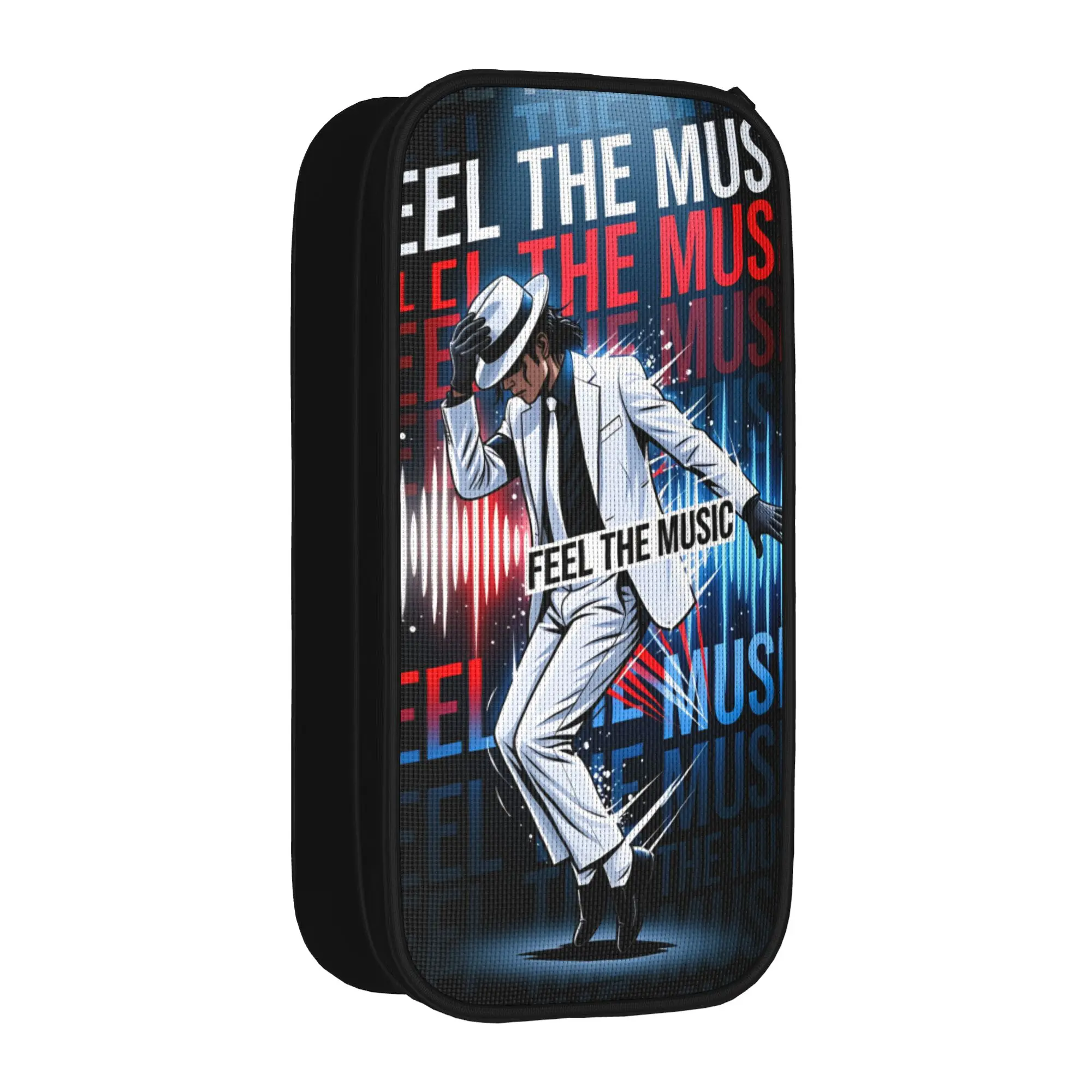 Michael MJ Pencil Case  School Pencil Cases Canvas Girls Boys Cute College Pencil Box School Supplies
