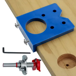 Hidden hunger boring jig, 35mm, installation tool, drilling, carpentry guide, wood, furniture, door, cabinets, ABS 7 Main Sales GABARITO 35mm - №4