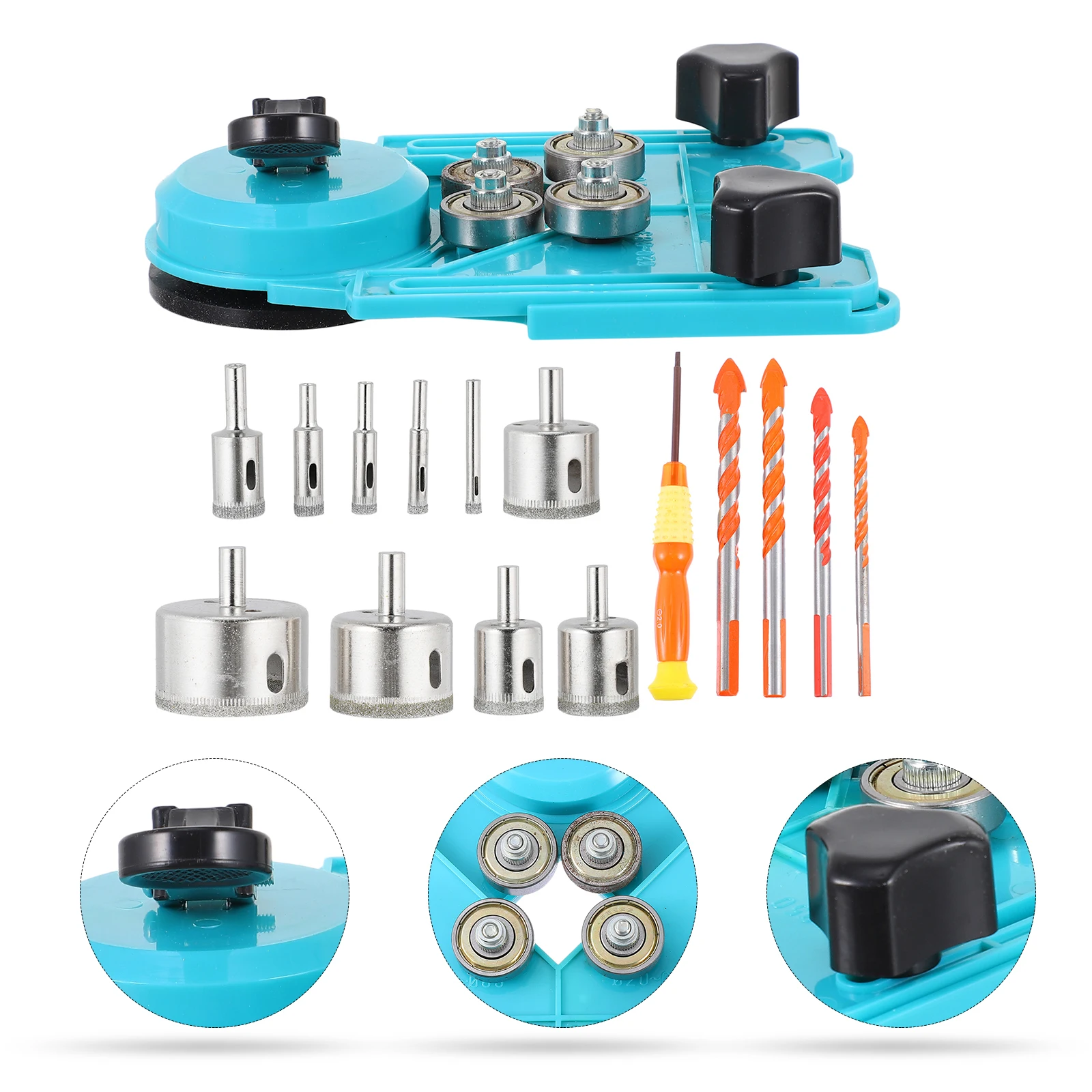 

1 set Diamond Drill H Tool Accessory Set Hollow Core Bits Glass Tile Marble Granite Ceramic Hole Saw Tools Accessories