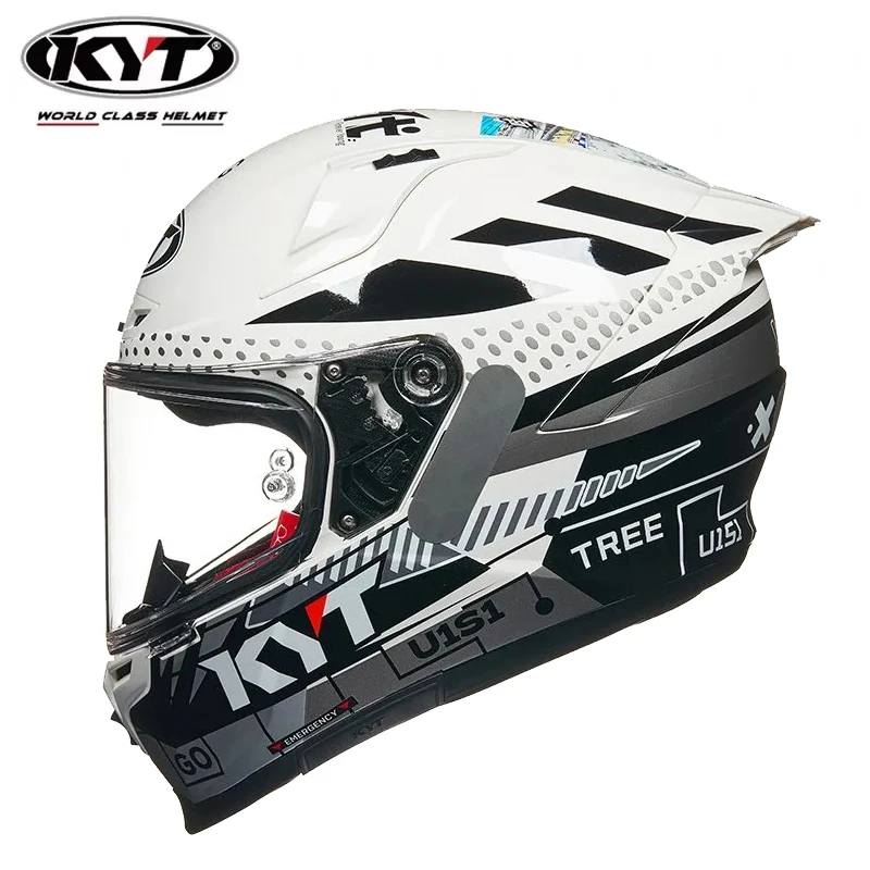 2026 New Original KYT TE Motorcycle Helmet ECE DOT Certification Full Face Double Lens Racing Off-road Helmet Cascos Para Moto