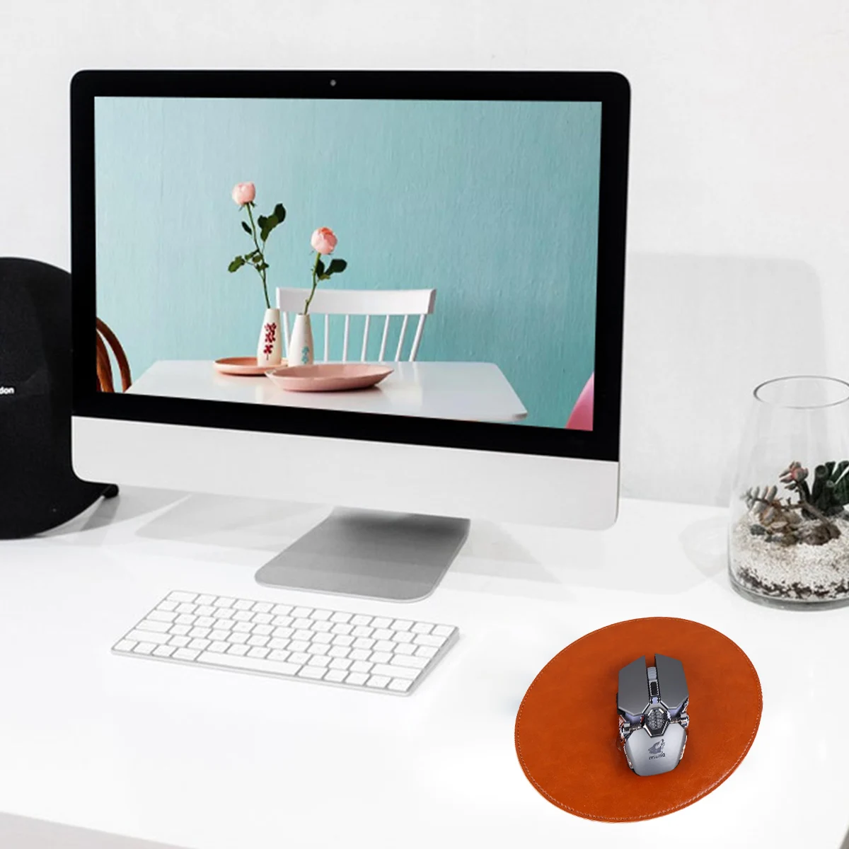 

Round Mouse Pad Computer Desk Mat Laptop Gaming Unique Microfiber Office
