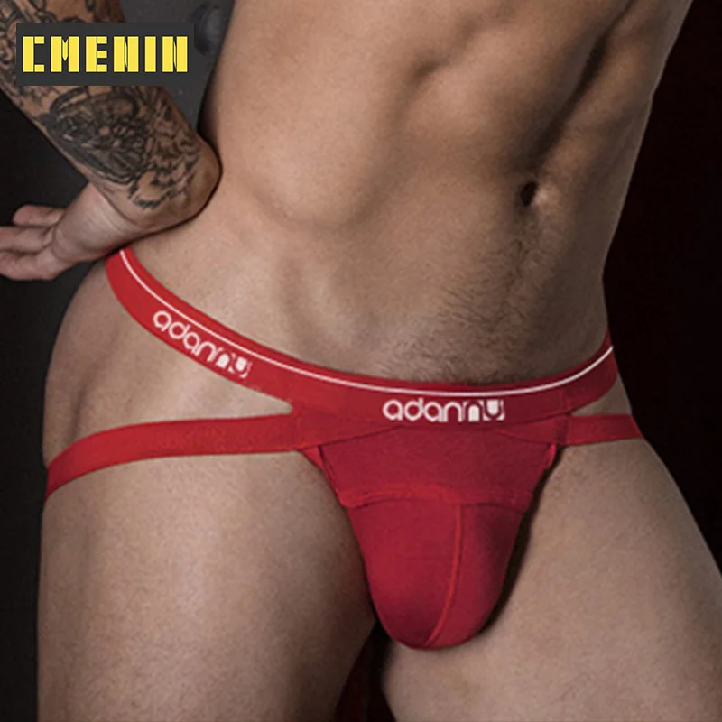 ADANNU Sexy Gay Men Underwear Jockstrap Thongs Men Underware G String Thong Men Tanga Under Wear Lingerie Sissy Panties  AD43