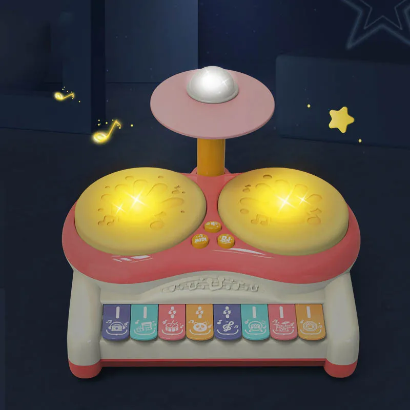 Kinderen Elektronische Drums Multifunctionele Drummen Instrumenten Jazz Drums Hand Clap Drum Baby Puzzel Muziek Speelgoed Verjaardagscadeau