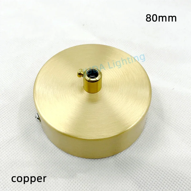Brass Ceiling Plate Copper Lamp Base Chandelier Ceiling Canopy Ceiling Lamp Round Gold Thickened Copper Ceiling Rose Cable Grip