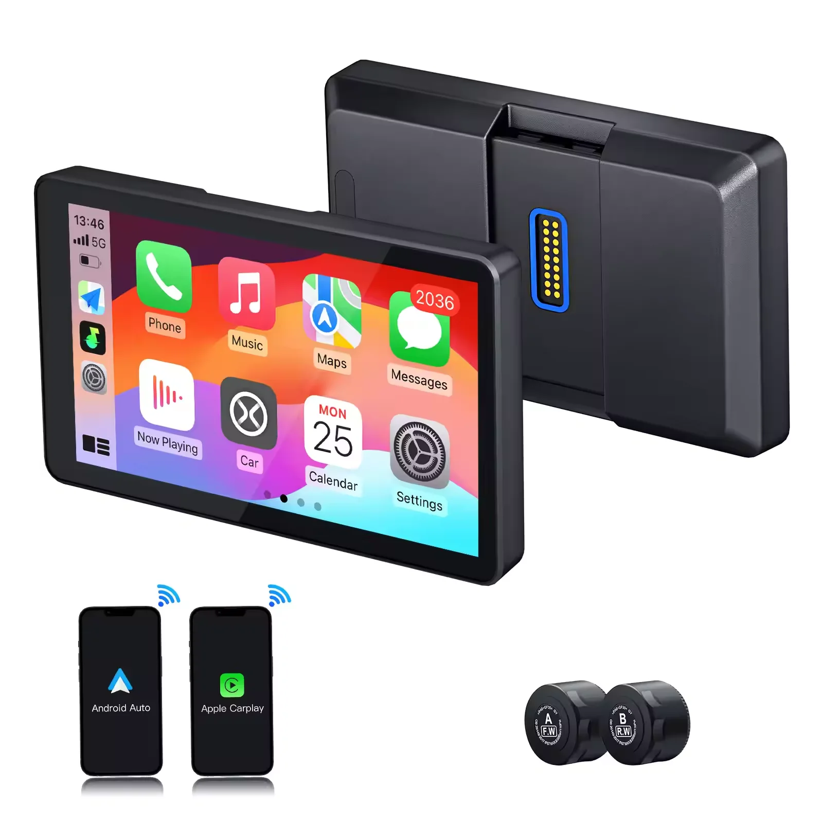 6 Inch Motorcycle Carplay Screen for    R1200GS ADV/ R1250GS ADV    Wireless Carplay Android Auto Display Motorcycle GPS