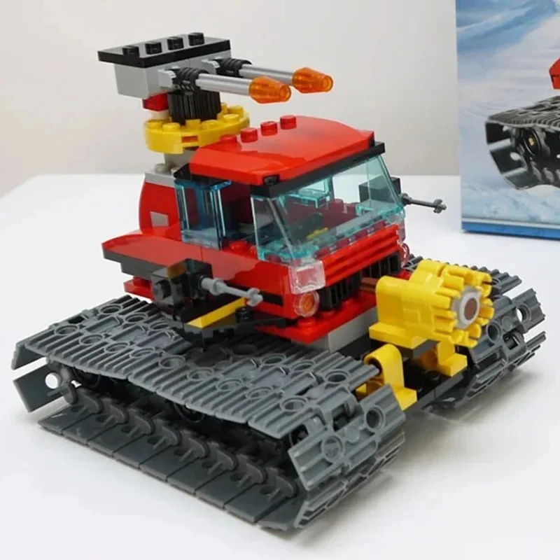 Kompatybilne zestawy klocków Seria Miejska Klocki Konstrukcyjne Śnieżny Samochód Śnieżny z Łopatą Gąsienicowy Zabawki dla Dzieci Prezenty do Składania 60222