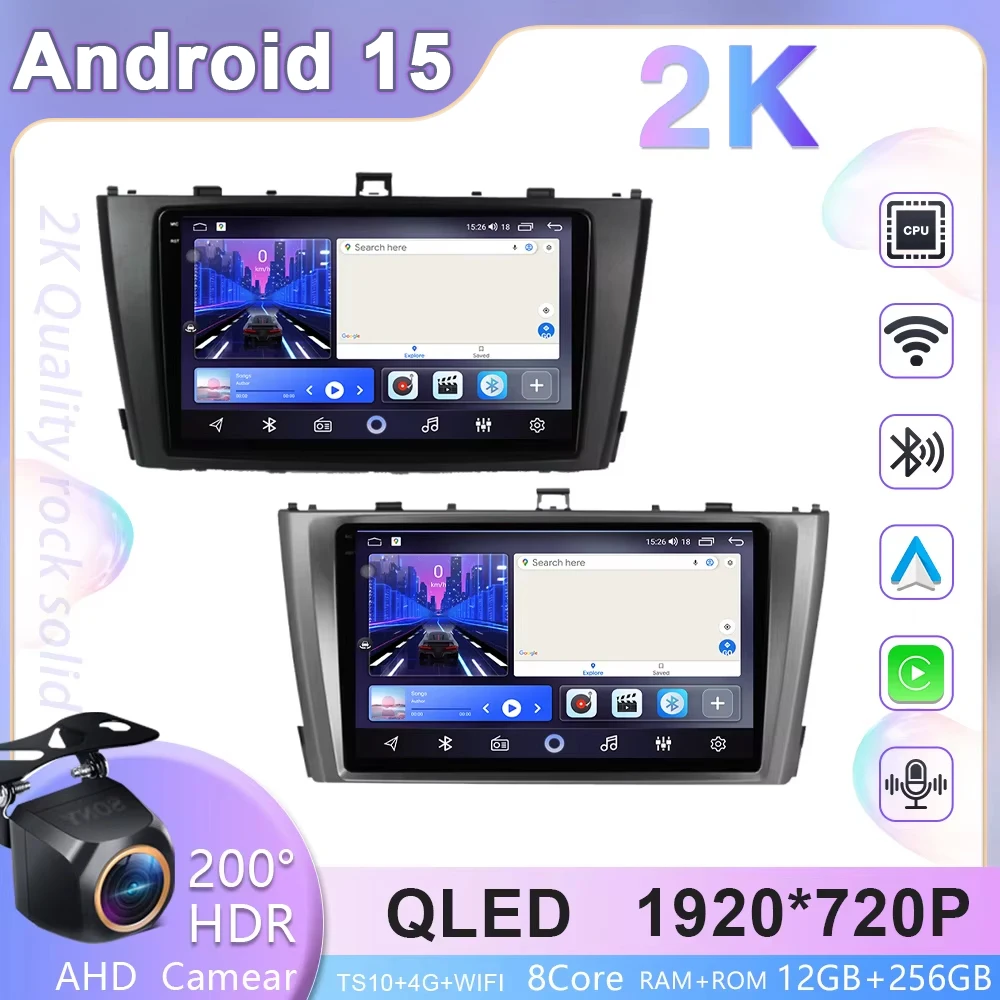 

Android 14 Carplay Auto Car Radio For Toyota Avensis T27 2009 - 2015 Navigation GPS Multimedia Player video Stereo WiFi+4G BT