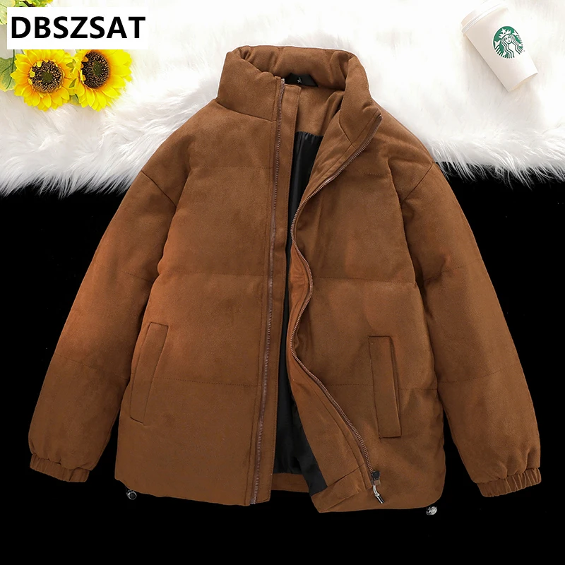 XKK  Winter Corduroy Jackets Warm Coats Fleece Winter Parkas Male Outwear Casual Winter Coats Good Quality Men Casual Jackets US