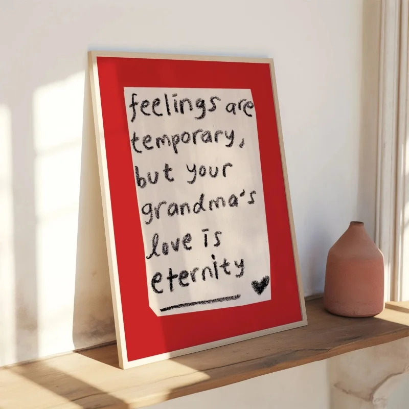 1pc frameless Canvas Painting Feelings Are Temporary Art Print: Motivational Poster Home Decor Frameless Canvas Art Wall Decorat